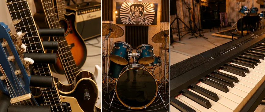 Instrumentos musicales para clases en Rock & Apples