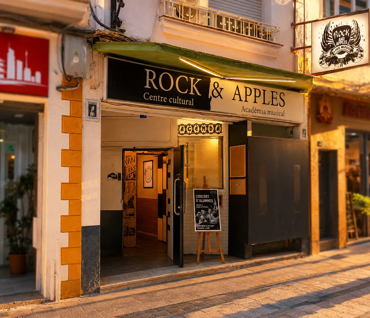 Fachada de Rock & Apples en Calella